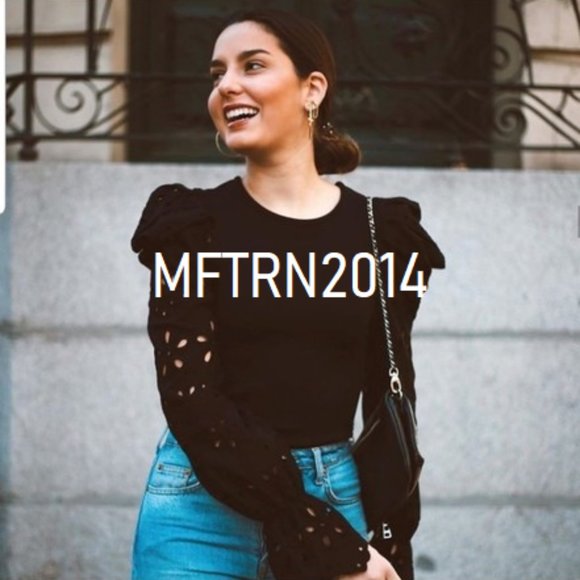 ZARA black knit top (JJ) main image 1